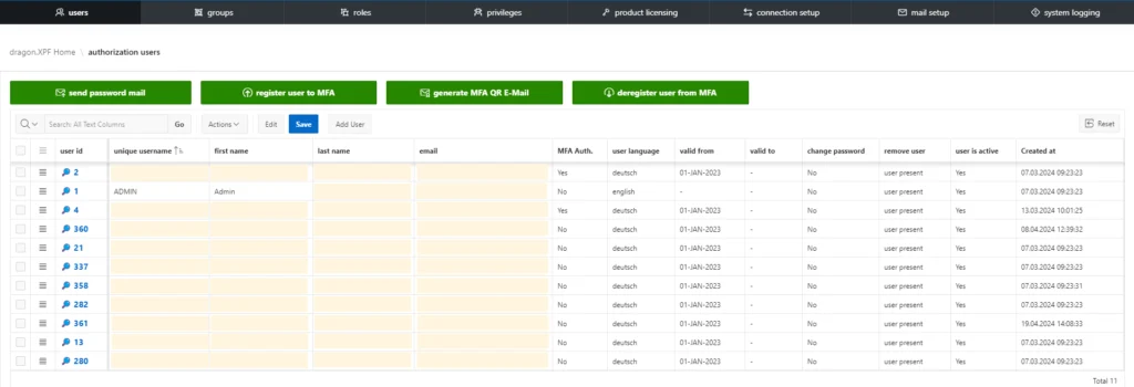 Authentifizierung mit LDAP/FORMS und MFA