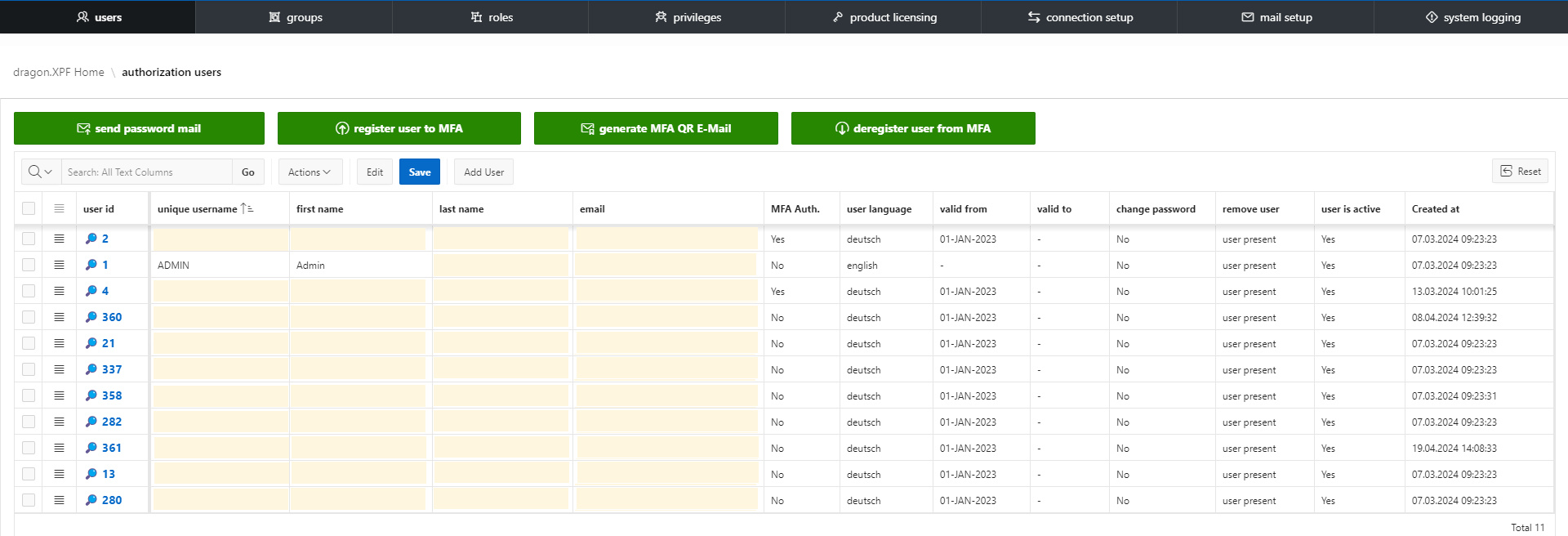 Authentication with LDAP/FORMS and MFA