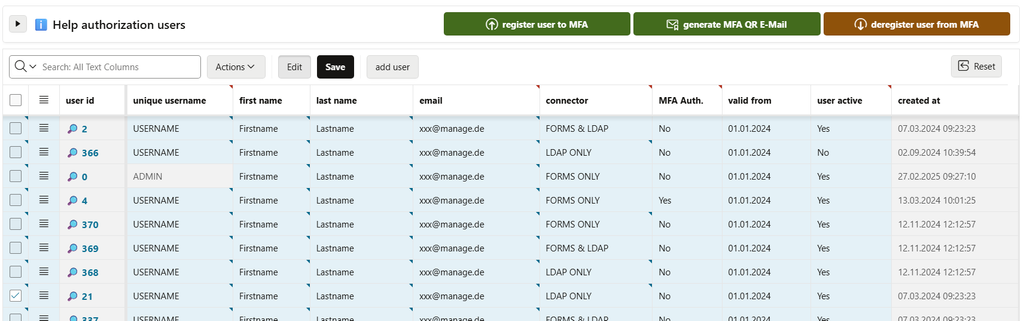 dragon.XPF: User management